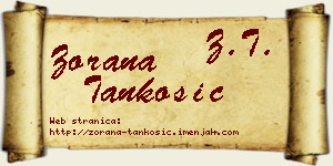 Zorana Tankosić vizit kartica
